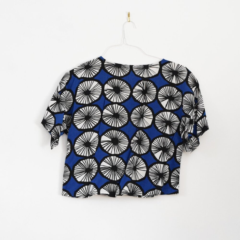MARIMEKKO Japanese Print Crop Top | Size XS